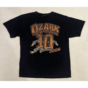 Harley Davidson T-Shirt 2008 Mens M Lake of The Ozarks‎ MO R.K. Stratman Inc USA